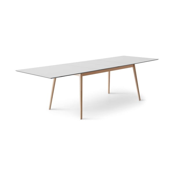 Prailginamas valgomojo stalas baltos spalvos/natūralios spalvos su baltu stalviršiu 100x210 cm Meza – Hammel Furniture-image-1