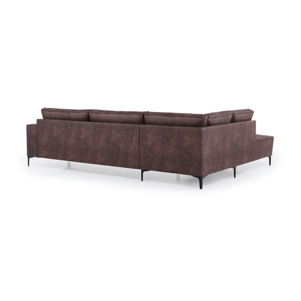Iš dirbtinės odos kampinė sofa rudos spalvos (su kairiuoju kampu) Copenhagen – Scandic-image-3