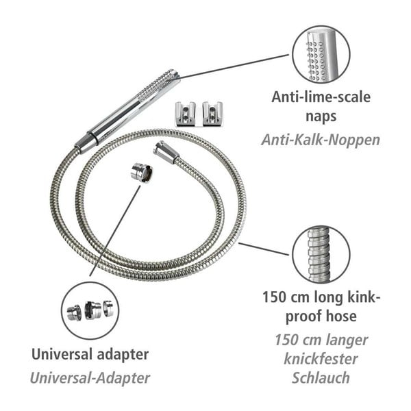 Dušo žarna praustuvui su dvigubu sieniniu laikikliu Wenko-image-4
