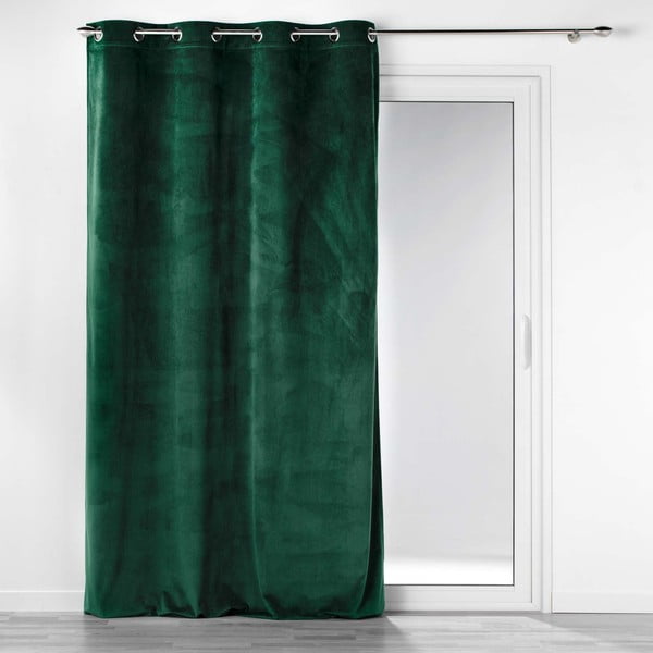 Iš kordinio velveto užuolaida žalios spalvos 140x260 cm Casual – douceur d'intérieur