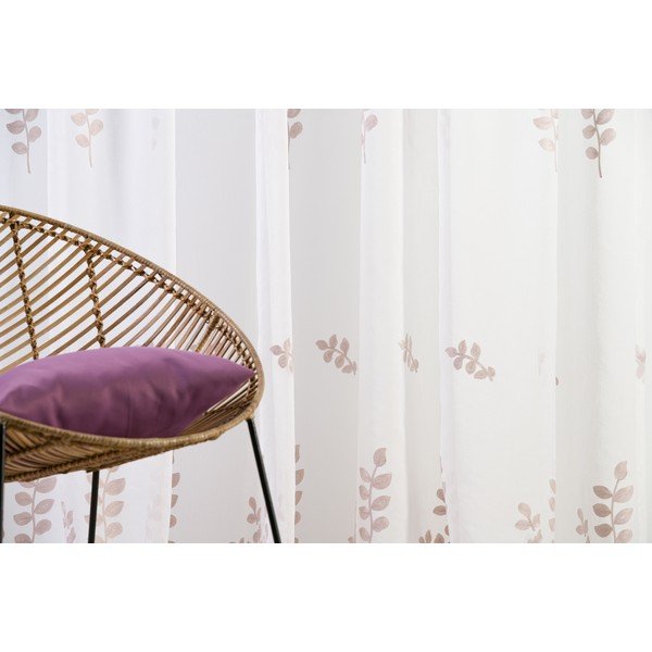 Permatoma užuolaida baltos spalvos 300x245 cm Melissa – Mendola Fabrics-image-2