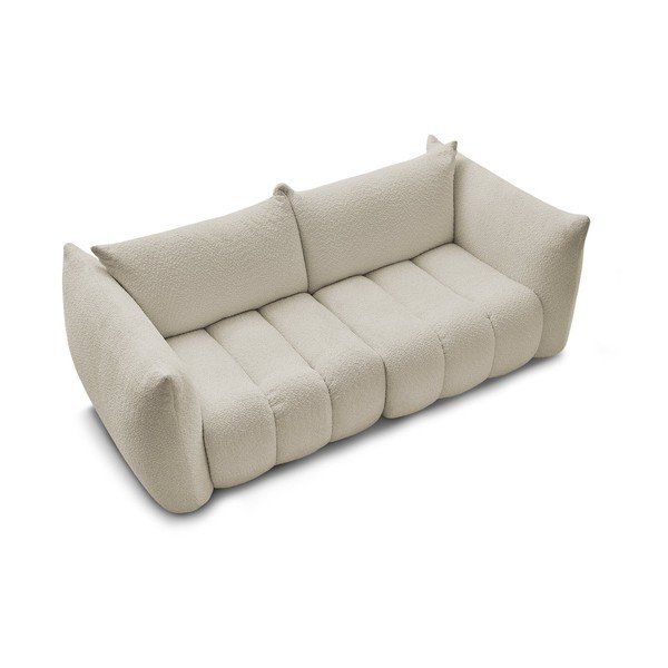 Smėlio spalvos sofa iš boucle 234 cm Azra – Bobochic Paris-image-3
