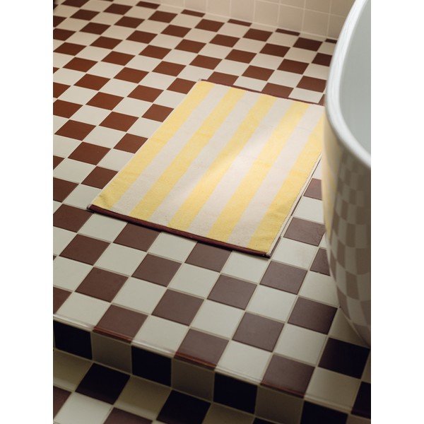 Geltonos spalvos iš tekstilės vonios kilimėlis 50x80 cm Gobo – noo.ma-image-1