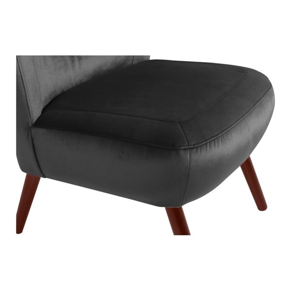 Antracito spalvos krėslas Max Winzer Sari Velvet-image-3