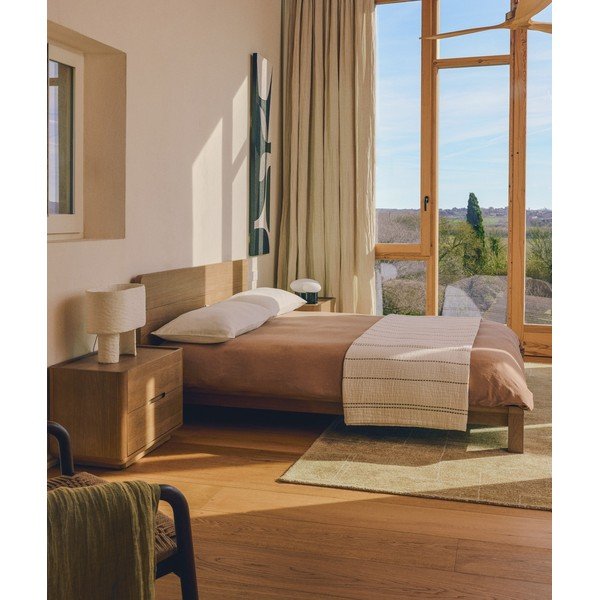 Rankų darbo garstyčių spalvos kilimas 160x230 cm Eloda – Kave Home-image-1