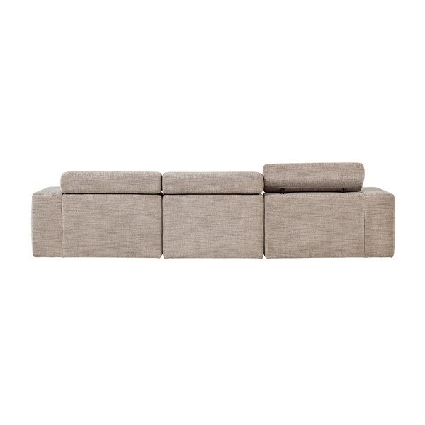 Smėlio spalvos reguliuojama kampinė sofa (su dešiniuoju kampu/su gultu) Novi – WOOOD-image-3