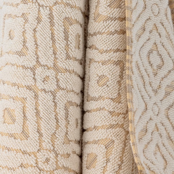Iš medvilnės rankšluostis garstyčių spalvos/kreminės spalvos 100x50 cm Malou – Bloomingville-image-2