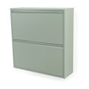 Pilkai žalios spalvos iš metalo atlenkiama spintelė batams 75x77,5x22,5 cm Billy – Spinder Design