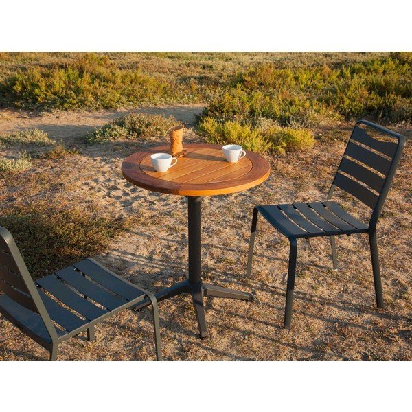 Iš aliuminio apvalios formos sodo valgomojo stalas ø 68 cm Spring – Ezeis-image-1