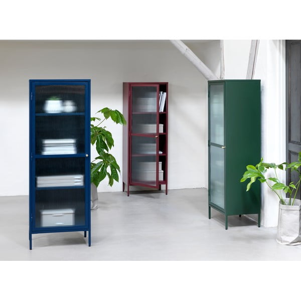 Iš metalo vitrina raudonos spalvos 58x160 cm Bronco – Unique Furniture-image-1