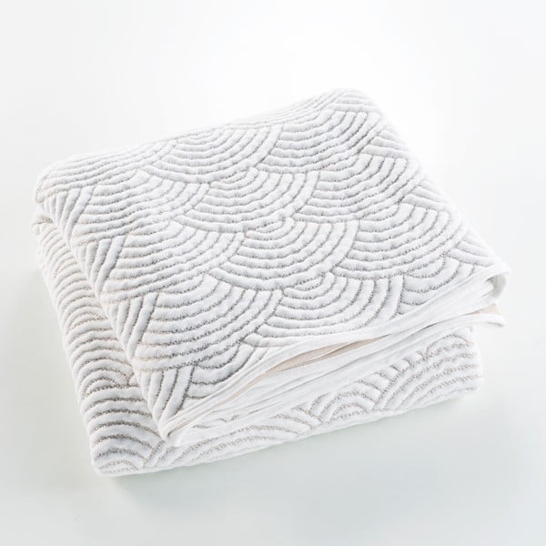 Baltos spalvos/smėlio spalvos iš Jersey audinio lovatiesės ir pagalvės užvalkalų rinkinys 220x240 cm Cassandra – douceur d'intérieur