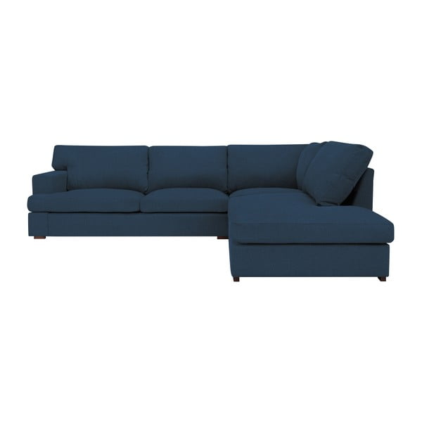 Mėlyna "Windsor & Co Sofos Daphne" kampinė sofa, dešinysis kampas