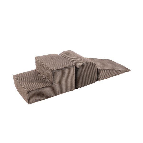 Rudos spalvos iš velveto putų žaidimų aikštelė 3 vnt. aukštis 30 cm 45x143 cm – Meowbaby