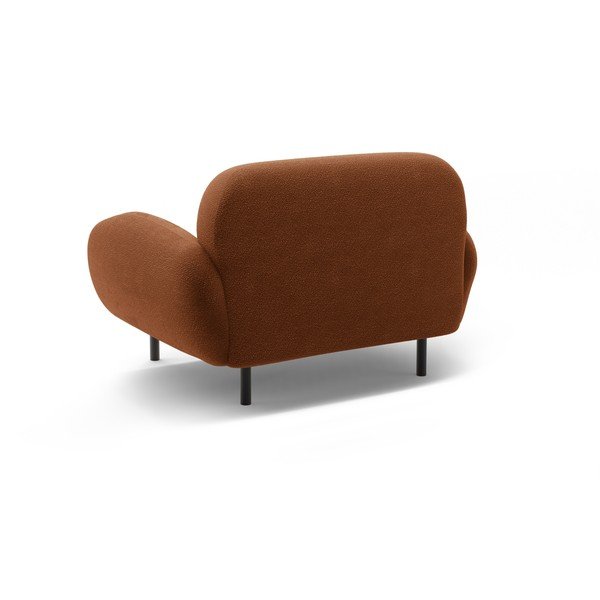 Terakotos spalvos iš boucle krėslas Poppy – Micadoni -image-2