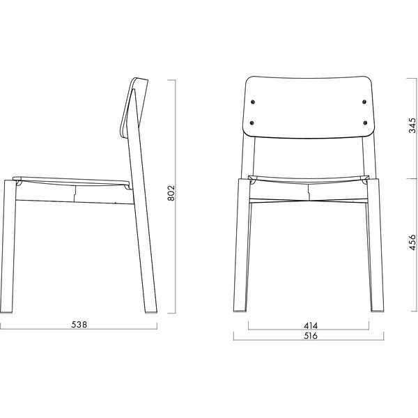 Raudonos spalvos galima dėti viena ant kitos valgomojo kėdė Wem – noo.ma-image-4