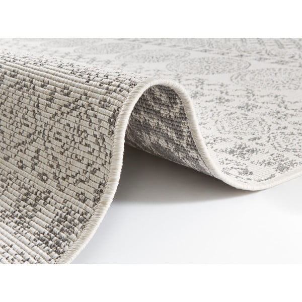 Pilkai baltas dvipusis lauko kilimas Ragami Circle, 80 x 150-image-1