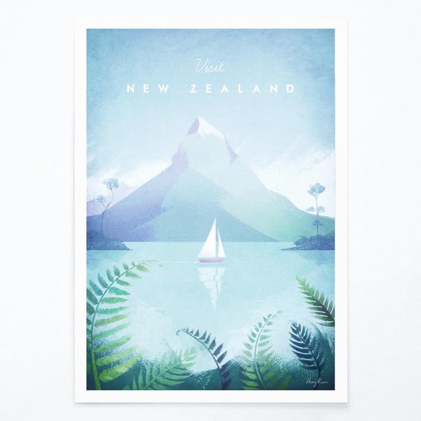 Plakatas Travelposter New Zealand, 30 x 40 cm