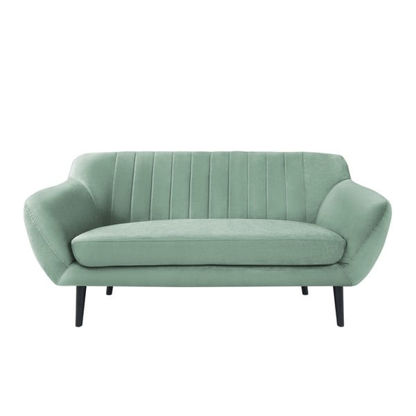 Mėtų žalios spalvos sofa dviems Mazzini Sofas Toscane, juodos kojos