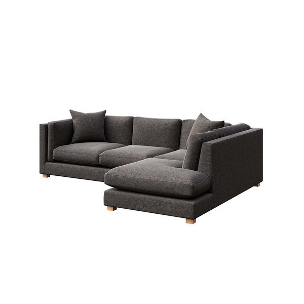 Kampinė sofa antracito spalvos (su dešiniuoju kampu) Pomo – Ame Yens-image-2