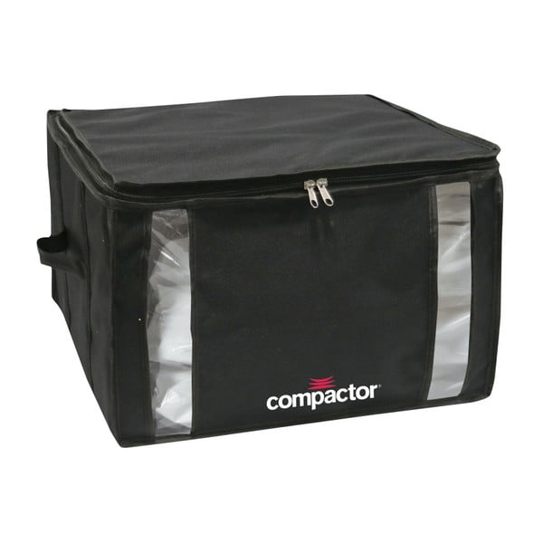 Juoda saugojimo dėžė su vakuumine pakuote Kompaktorius "Black Edition", 125 l tūrio