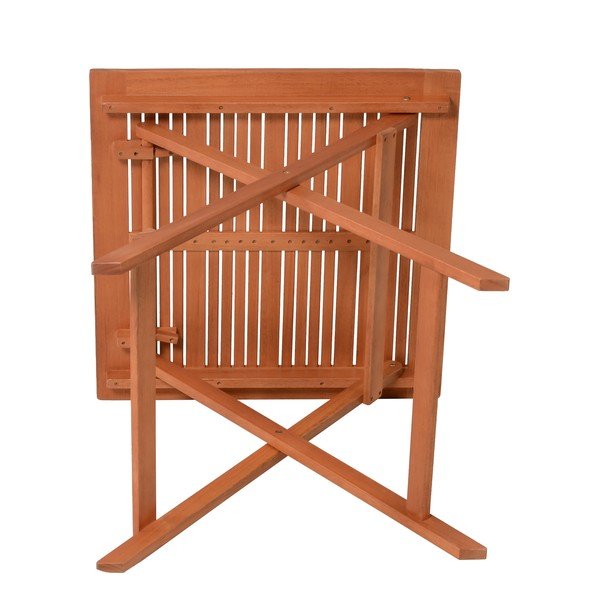 Iš eukalipto masyvo sodo valgomojo stalas 70,5x70,5 cm Pasaneda – Garden Pleasure-image-3