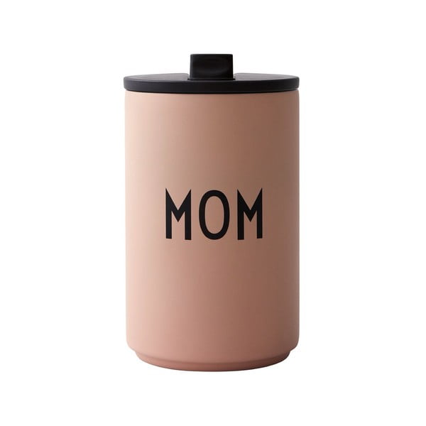 Termo puodelis rožinės spalvos/smėlio spalvos 350 ml Mom – Design Letters