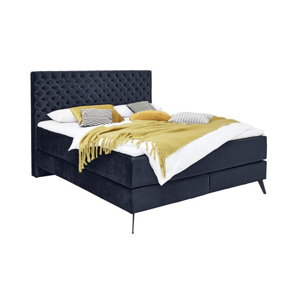 Tamsiai mėlyna lova su spintelėmis 200x200 cm La Maison - Meise Möbel
