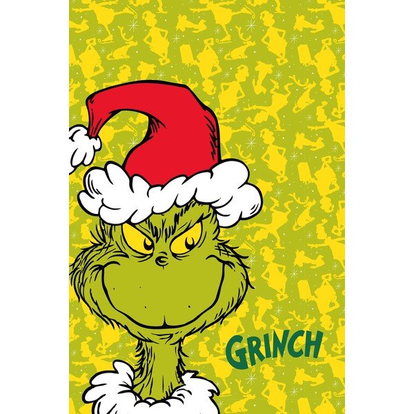 Žalios spalvos fleece tipo vaikiškas pledas 100x150 cm Grinch – Jerry Fabrics