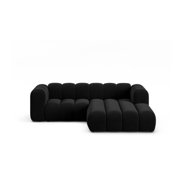 Kampinė sofa antracito spalvos (su dešiniuoju kampu) Lupine – Micadoni Home