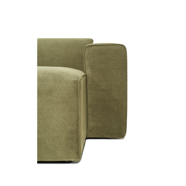 Žalios spalvos aksominė modulinė U formos sofa Scandic Sting, dešinysis kampas-image-4
