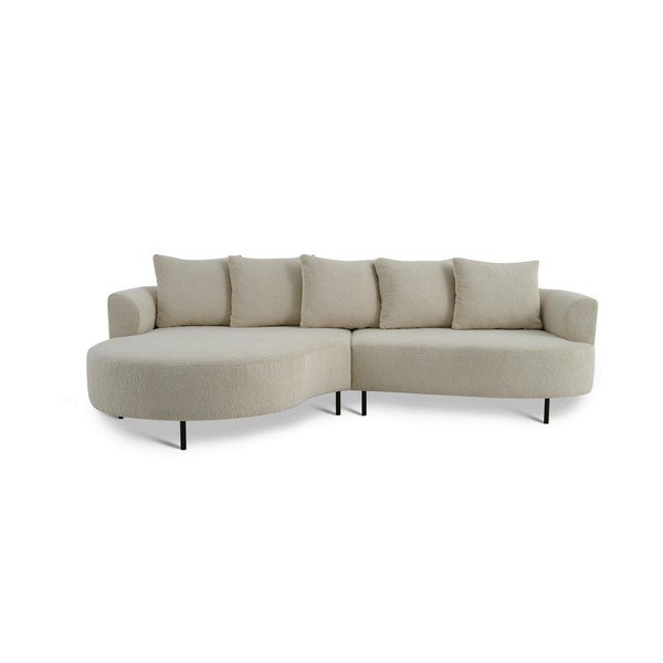 Kampinė sofa smėlio spalvos (su kairiuoju kampu) Vitoria – Scandic