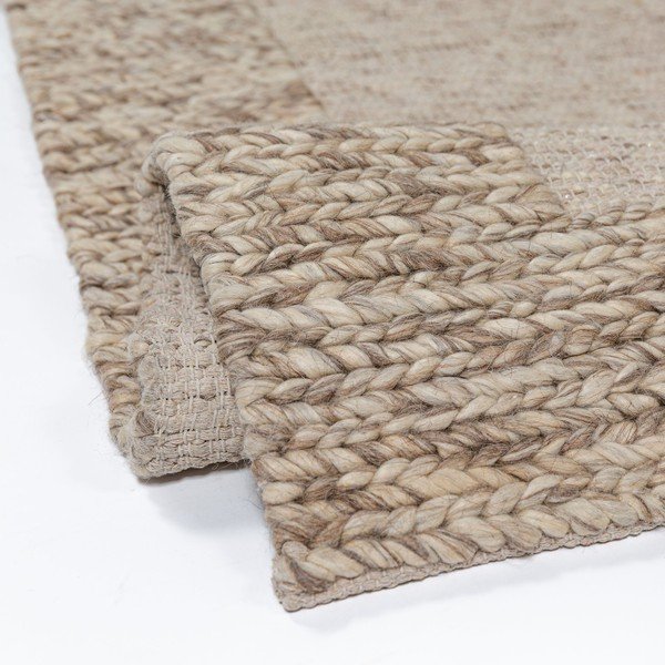 Rankų darbo natūralios spalvos iš vilnos mišinio kilimas 200x290 cm Rue – Flair Rugs-image-3