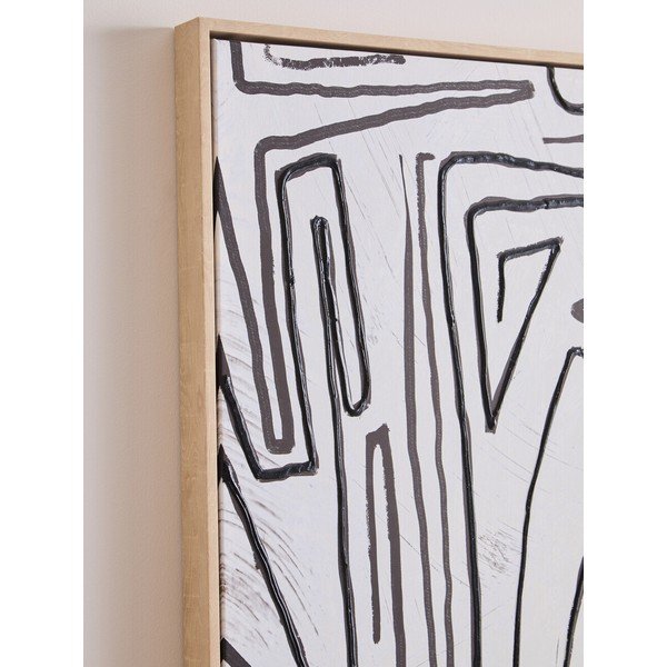 Paveikslas su rėmeliu/tapyba ant drobės 83x123 cm Astratto – Premier Housewares-image-4