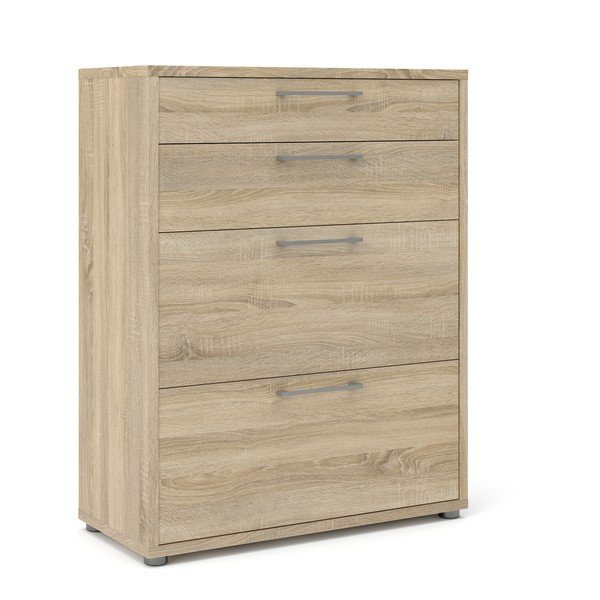 Modulinė knygų spinta natūralios spalvos iš ąžuolo 89x113 cm Prima – Tvilum-image-4