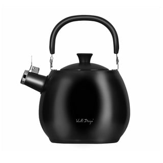 Juodas nerūdijančio plieno arbatinukas Vialli Design Bolla, 2,5 l