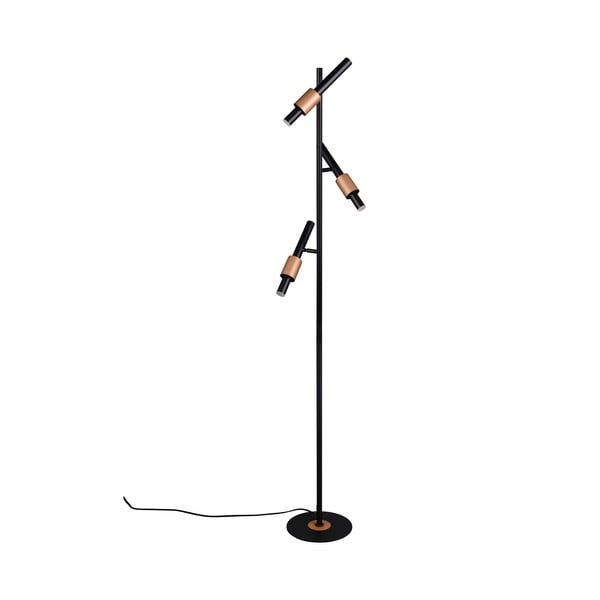 Juodos spalvos/bronzinės spalvos pastatomas šviestuvas LED (aukštis 150 cm) Ikaris – Trio Select