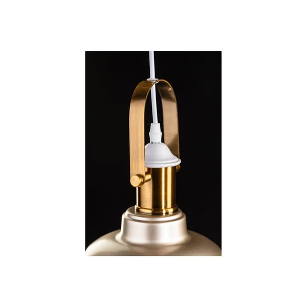 Kabantis šviestuvas smėlio spalvos ø 22 cm su metaliniu gaubtu Zenit – GTV-image-1