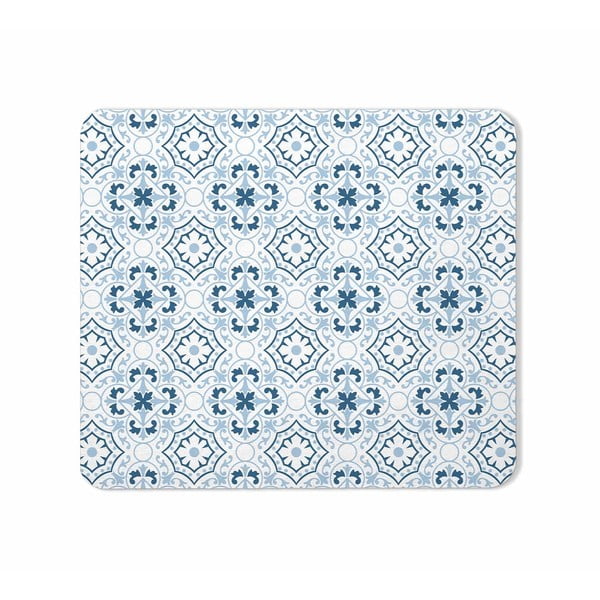 Vonios kilimėlis iš diatomito baltos spalvos/mėlynos spalvos 35x45 cm Atlanta – douceur d'intérieur