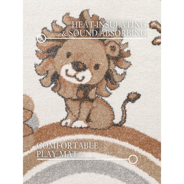 Kreminės spalvos vaikiškas kilimas ø160 cm Roar like a Lion – Villeroy&Boch-image-2