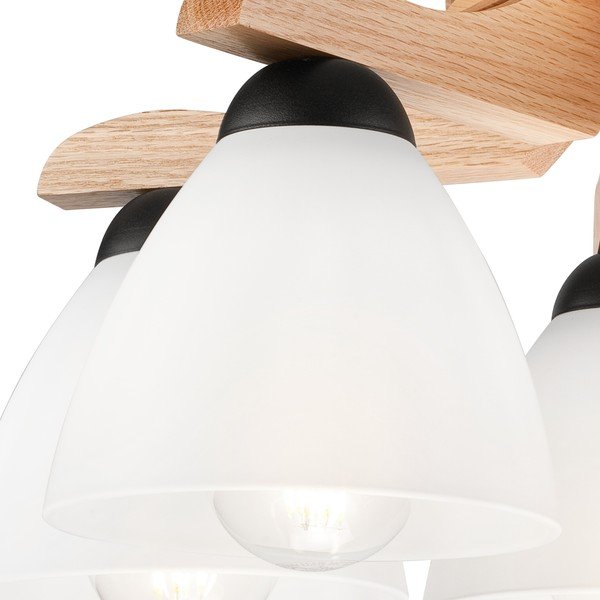 Lubinis šviestuvas baltos spalvos ø 16 cm su stiklo gaubtu Andreas – LAMKUR-image-3