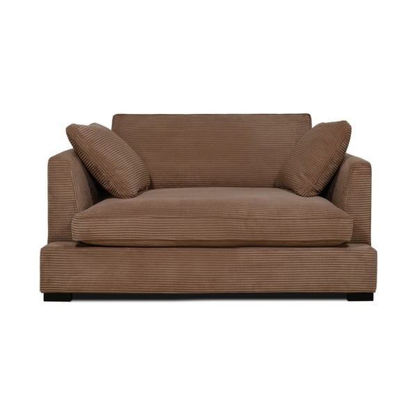 Sofa iš kordinio velveto šviesiai rudos spalvos 132 cm Mobby – Scandic