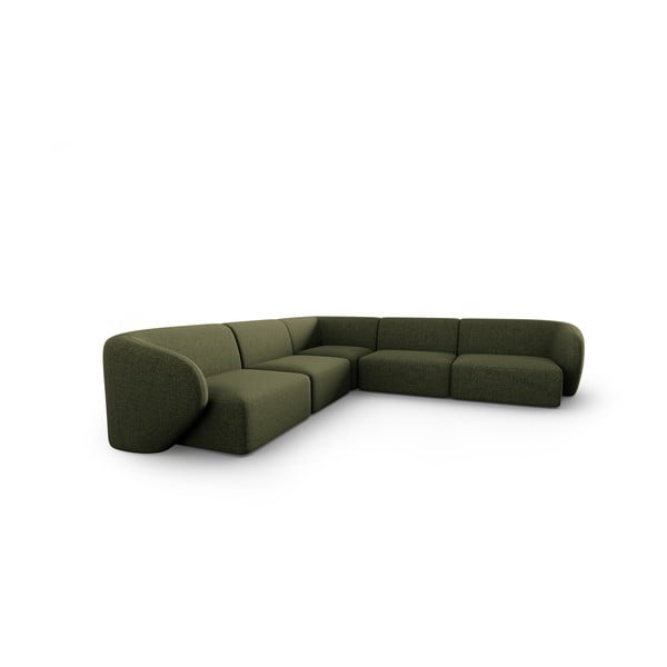 Modulinė kampinė sofa žalios spalvos Shane – Micadoni Home