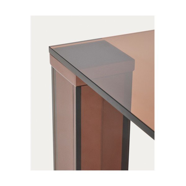 Iš stiklo valgomojo stalas 100x200 cm Adularia – Kave Home-image-3