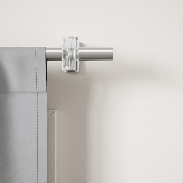 Matinės sidabrinės spalvos iš plieno išplečiamas užuolaidos strypas 107 - 305 cm Flute – Umbra-image-3