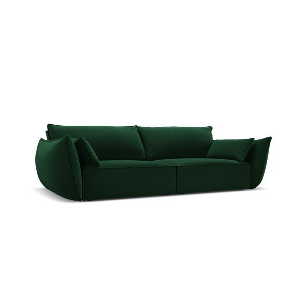 Tamsiai žalios spalvos iš velveto sofa 208 cm Vanda – Mazzini Sofas-image-2