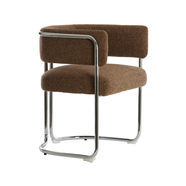 Rudos spalvos iš metalo valgomojo kėdė su porankiais Adante – Light & Living