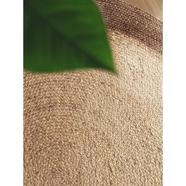 Apverčiamas/rankų darbo pilkai smėlinės spalvos iš džiuto apvalios formos kilimas ø 240 cm Jutta Greige – Hanse Home-image-3
