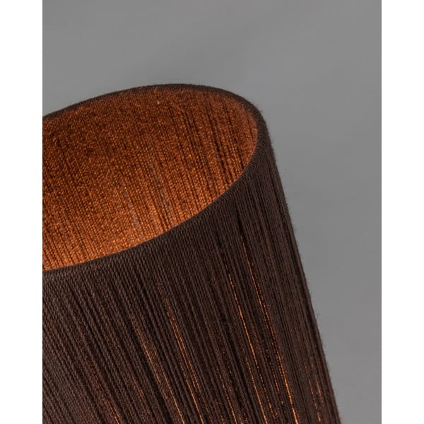 Tamsios natūralios spalvos iš akacijos masyvo stalinis šviestuvas (aukštis 147 cm) Kor – Kave Home-image-3