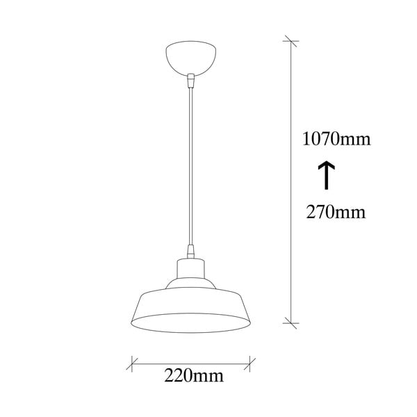 Kabantis šviestuvas auksinės spalvos ø 22 cm su metaliniu gaubtu Berceste – Opviq lights-image-4