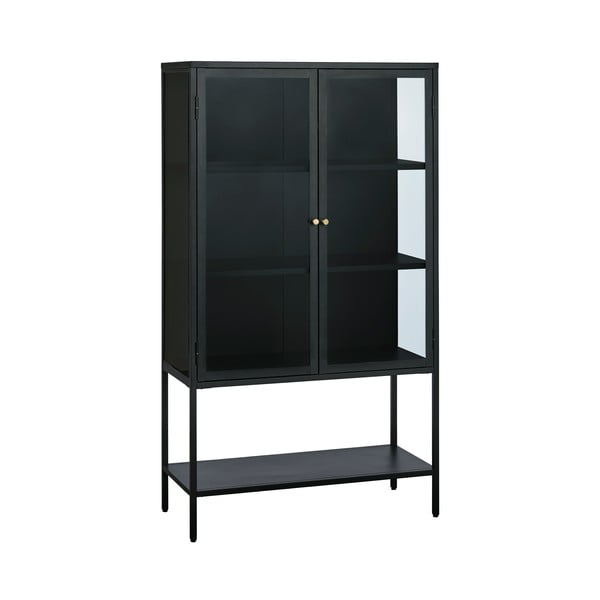 Iš metalo vitrina juodos spalvos 90x160 cm Carmel – Unique Furniture-image-2